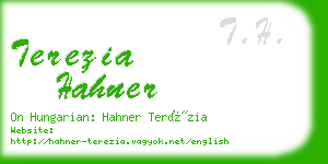 terezia hahner business card